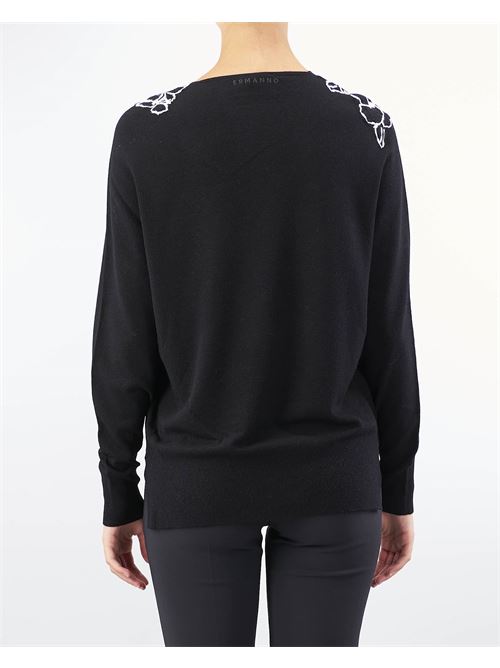 Sweater with embroidery Ermanno by Ermanno Scervino ERMANNO BY ERMANNO SCERVINO | Sweater | D45EM041EP2MF099